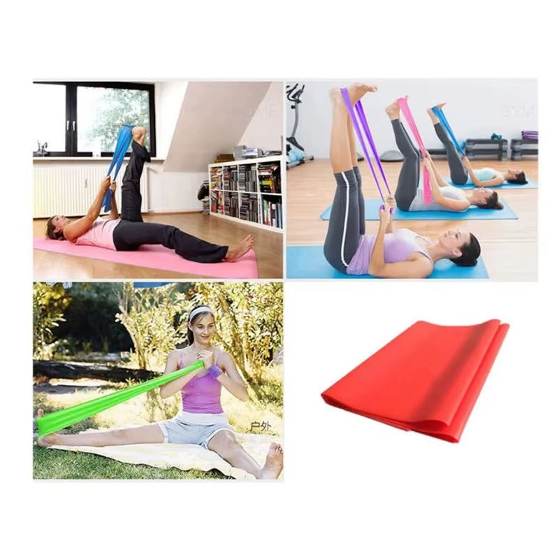 Elastic Resistance Band for Yoga, Pilates, Fitness Resistance Band, Gym Workout Equipment,Natural Rubber, 150Cm X 15Cm