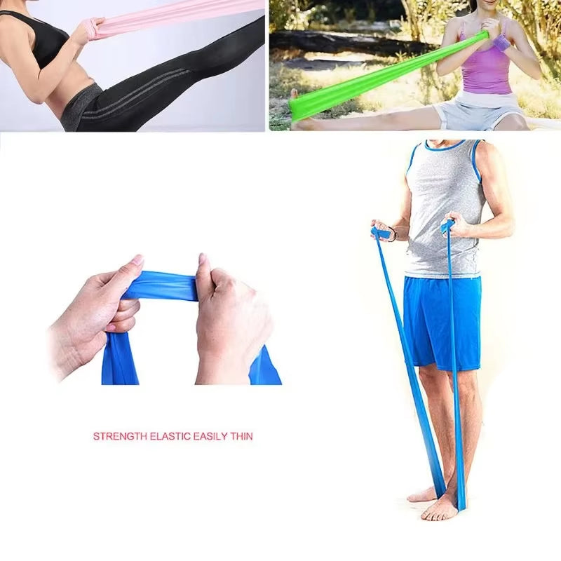 Elastic Resistance Band for Yoga, Pilates, Fitness Resistance Band, Gym Workout Equipment,Natural Rubber, 150Cm X 15Cm