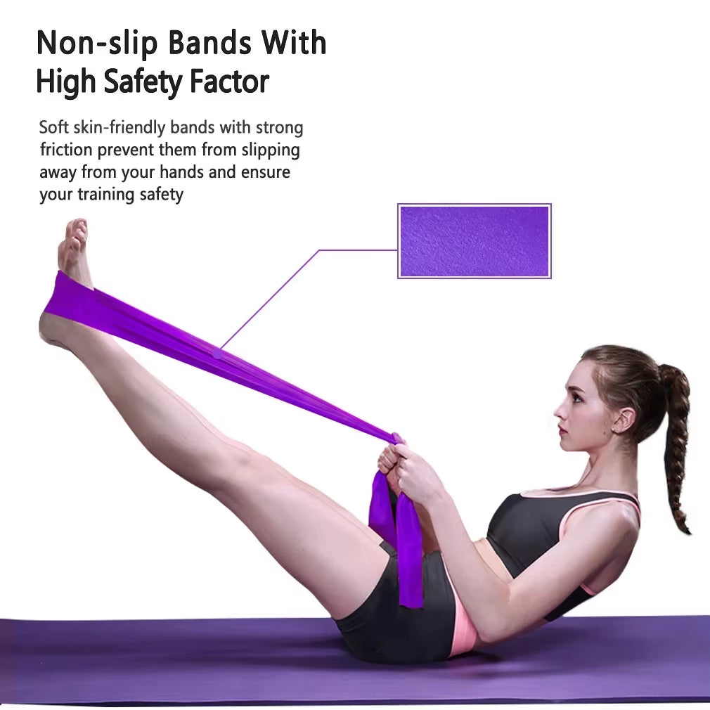 Elastic Resistance Band for Yoga, Pilates, Fitness Resistance Band, Gym Workout Equipment,Natural Rubber, 150Cm X 15Cm