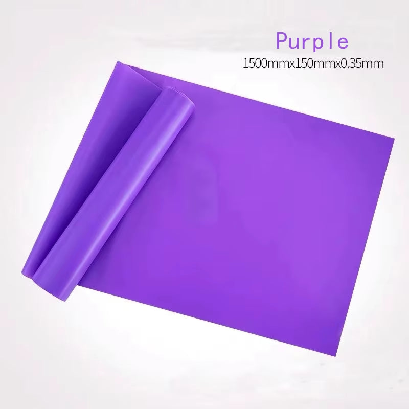 Elastic Resistance Band for Yoga, Pilates, Fitness Resistance Band, Gym Workout Equipment,Natural Rubber, 150Cm X 15Cm